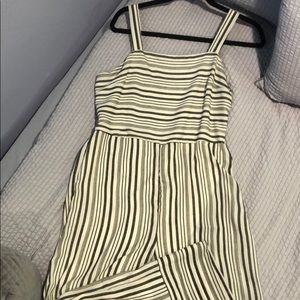 Black and white striped jumpsuit!